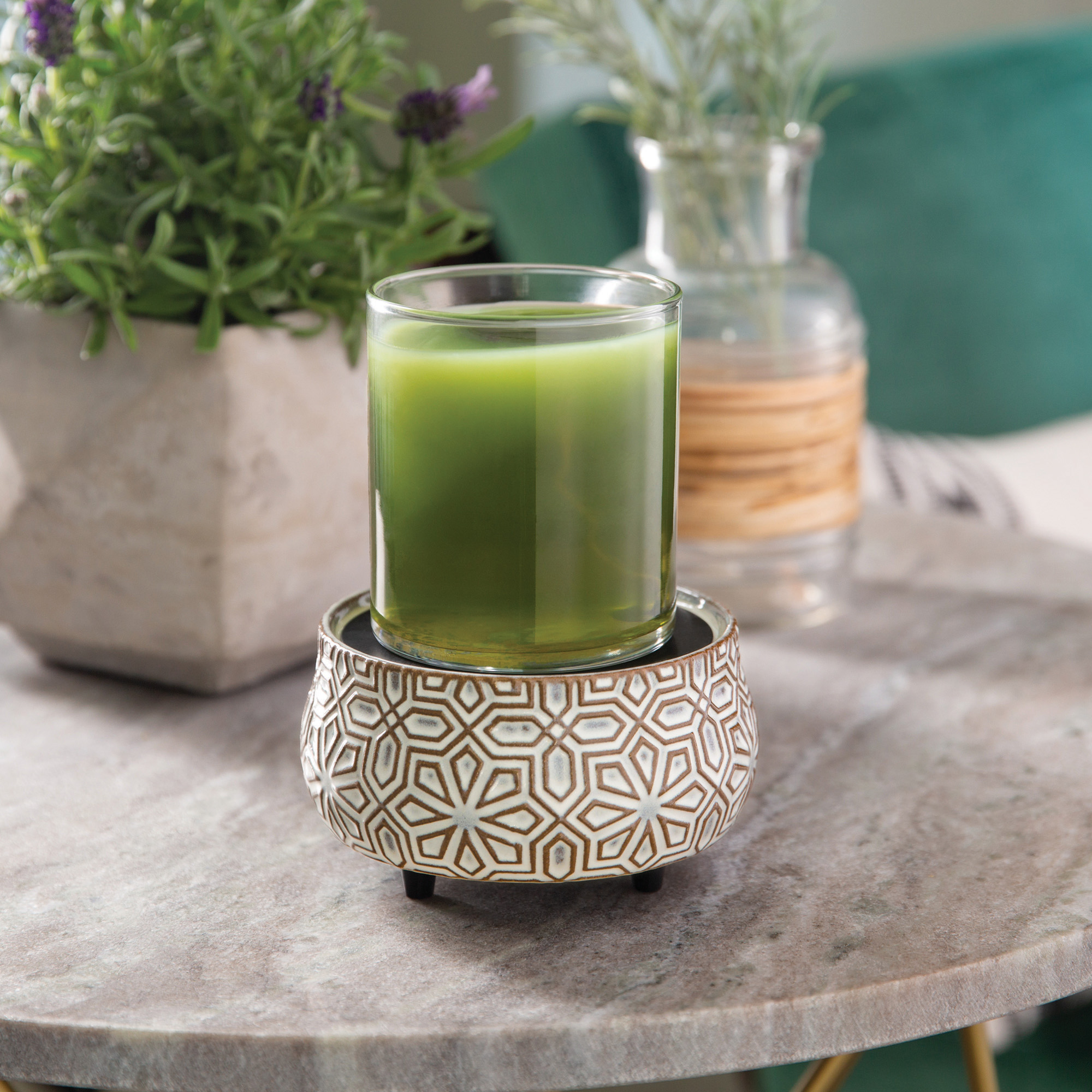 Candle Warmers Etc 2-In-1 Classic Warmer Lattice - Ceramic Wax